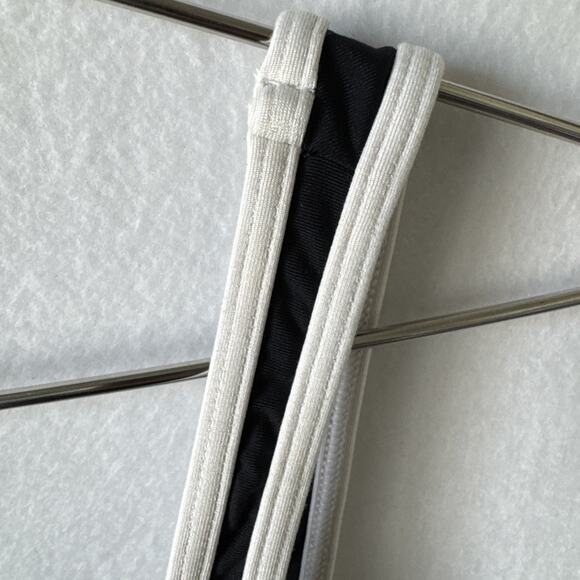 Vintage Ralph Lauren Sport Pony Logo Swimsuit 14 Black White Trim And Pony Scoop - Picture 7 of 7